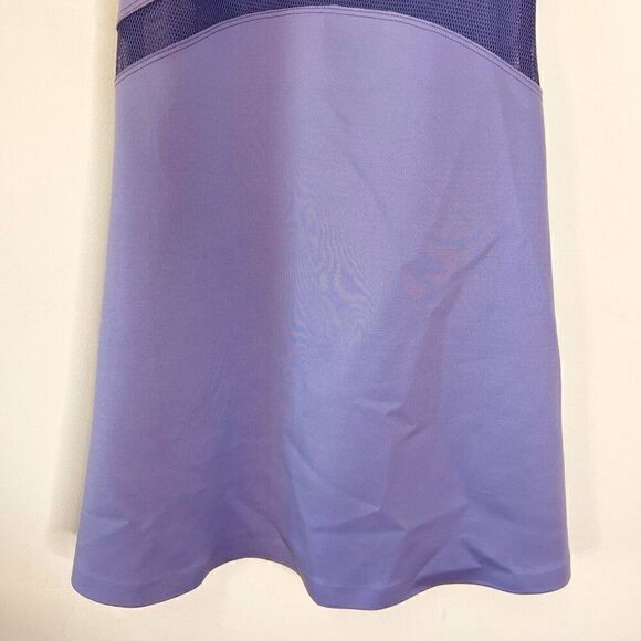 Clover Canyon Purple Neoprene and Mesh Sleeveless Fit and Flare Dress - Picture 4 of 7